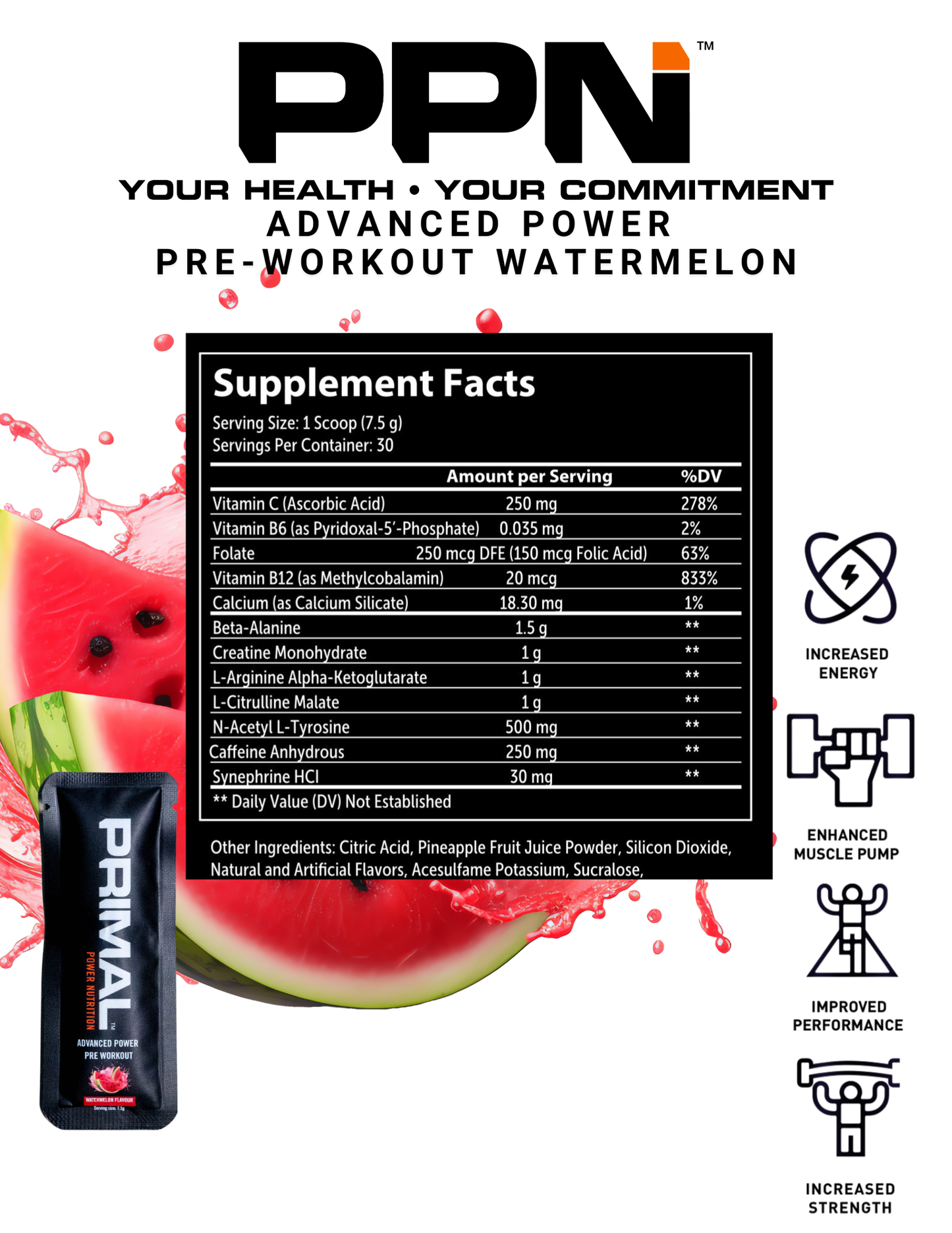 Advanced Power Pre-Workout  Watermelon Sachet