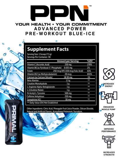 Advanced Power Pre-Workout  Blue Ice Sachet