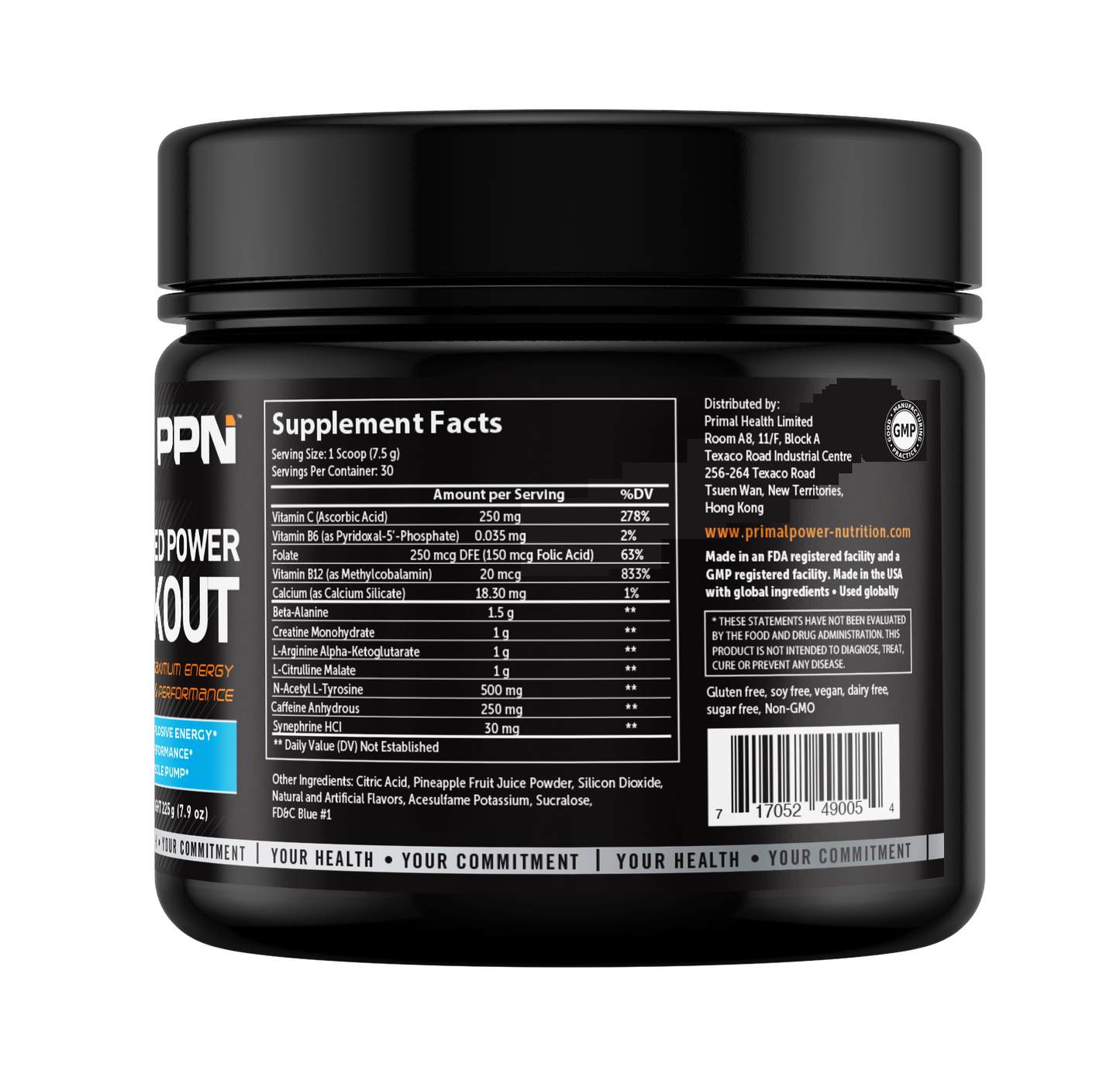 Advanced Power Pre-Workout  Blue Ice
